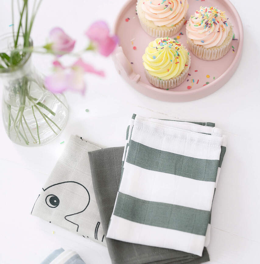 Deer Friends Couches petites, vertes, Lot de 5