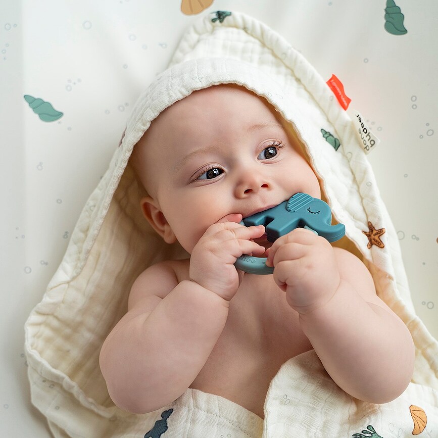 Deer Friends Elphee & Croco Μασητικά, άμμου και πορτοκαλί, 2 τμχ