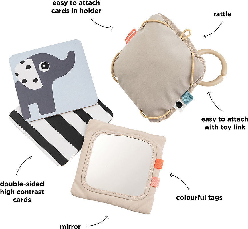 Deer Friends Porte-Cartes pour cartes contrastées, sable