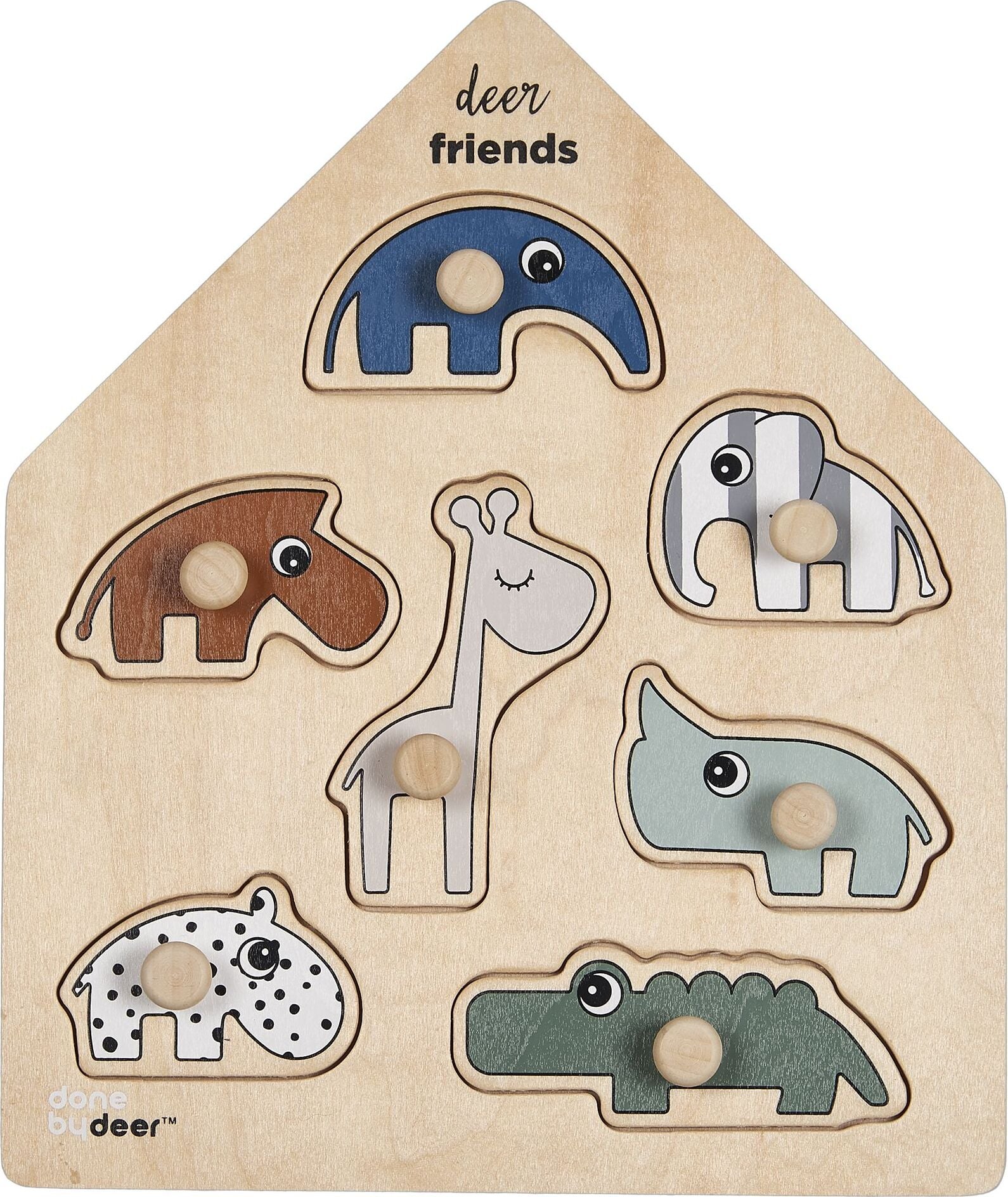 Babyspielzeug Deer Friends Puzzle 7 El.