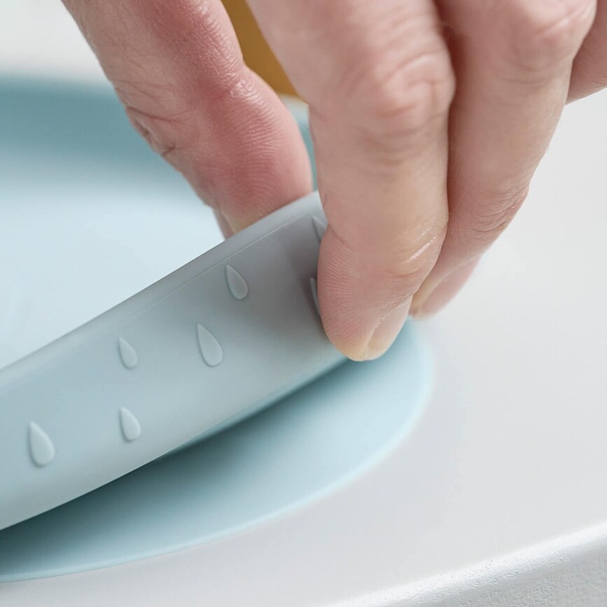 Deer Friends Set de Vaisselle Enfant avec ventouse, bleue, Set 3 pièces