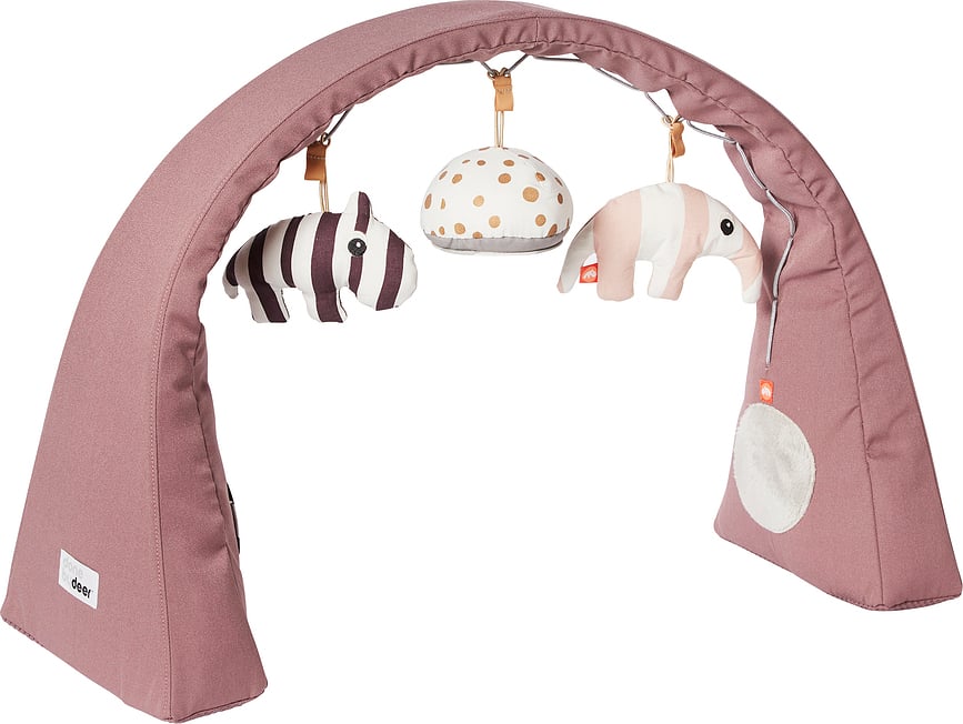 Done By Deer Crib arch with toys pink