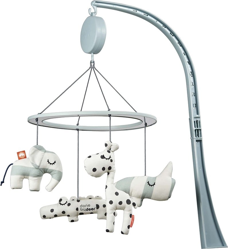Done By Deer Crib carousel Dots blue
