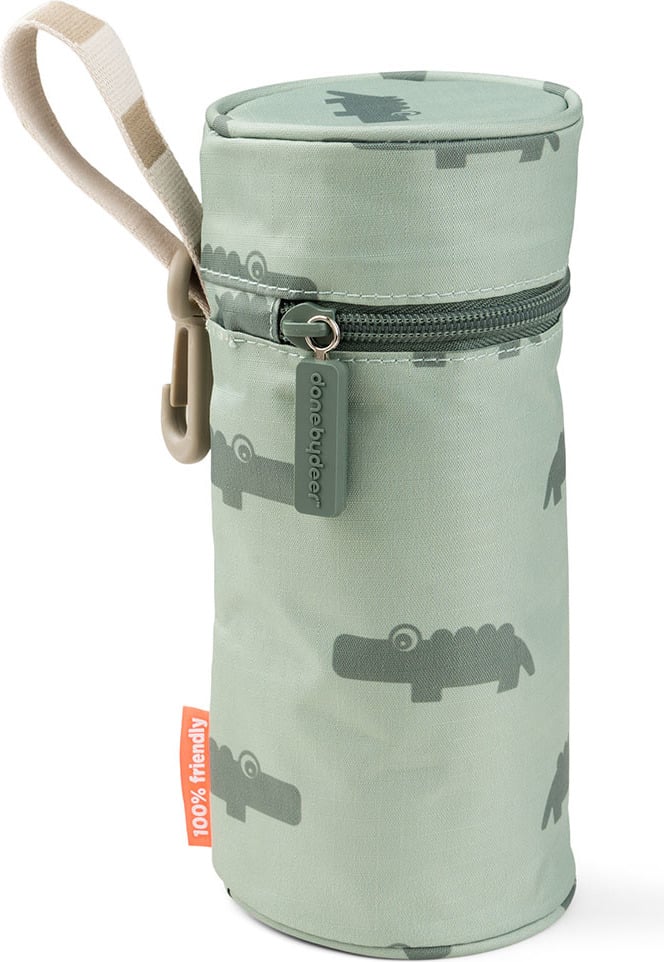 Done by Deer Croco Thermotasche mit Flasche grün