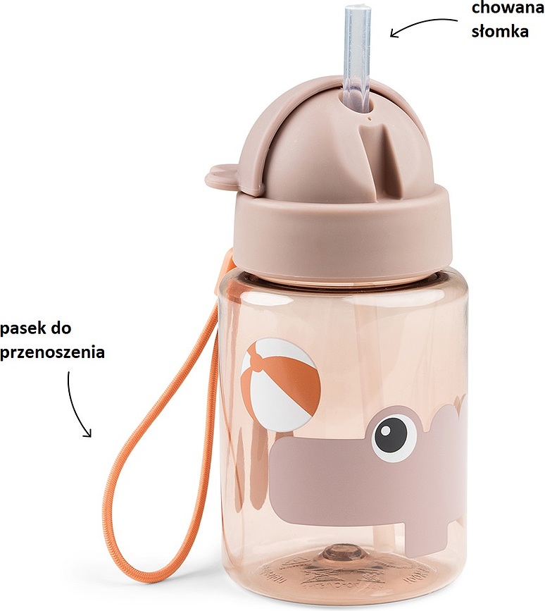 Done by Deer Playground Gourde avec paille, 280 ml, verte