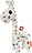 Done By Deer Hochet Girafe, à pois dorés