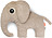 Done By Deer Mjukisdjur Elefant, stor, sand, med ärtfyllning