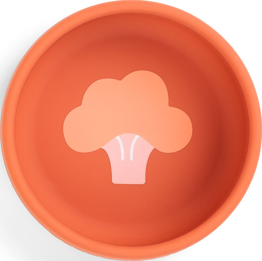 Done by Deer Otroški jedilni set, oranžen, 3 kosi
