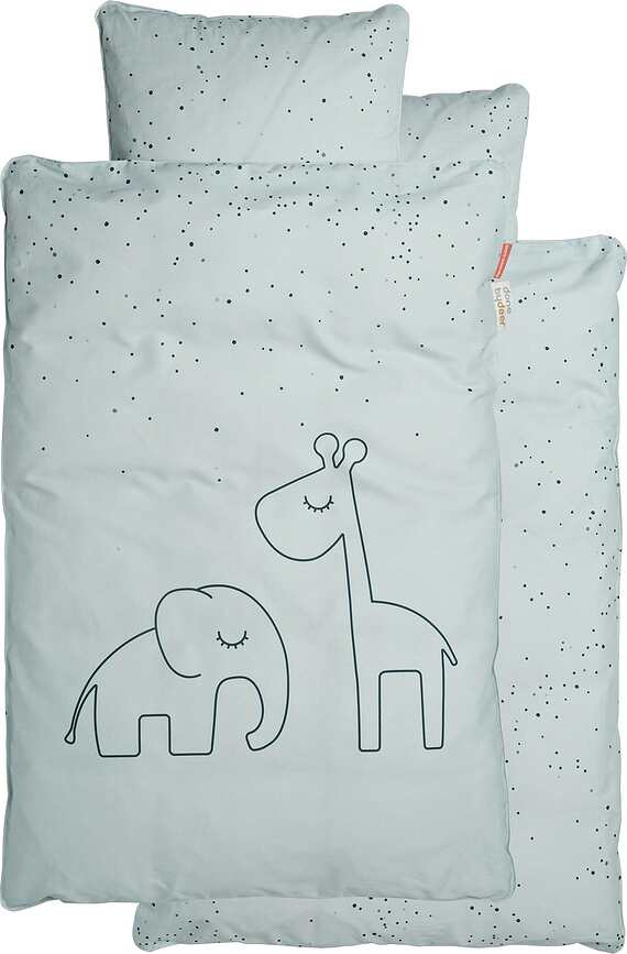 Dots Parure de Lit Enfant 140 x 100 cm, bleue