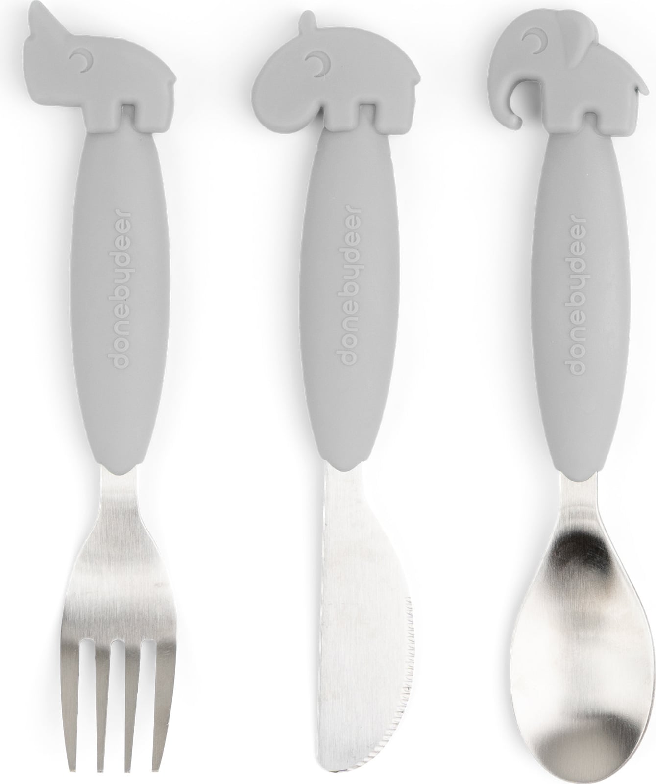 Easy Grip Baby-Besteck grau 3 El.