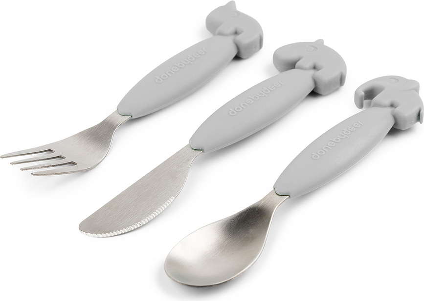 Easy Grip Couverts pour Enfants, verts, Set 3 pièces