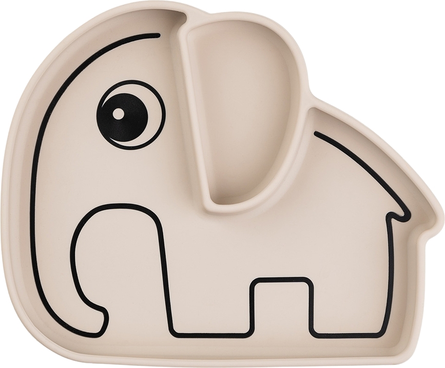 Elphee Assiette avec ventouse, sable