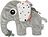 Elphee Attache-Sucette plate, grise
