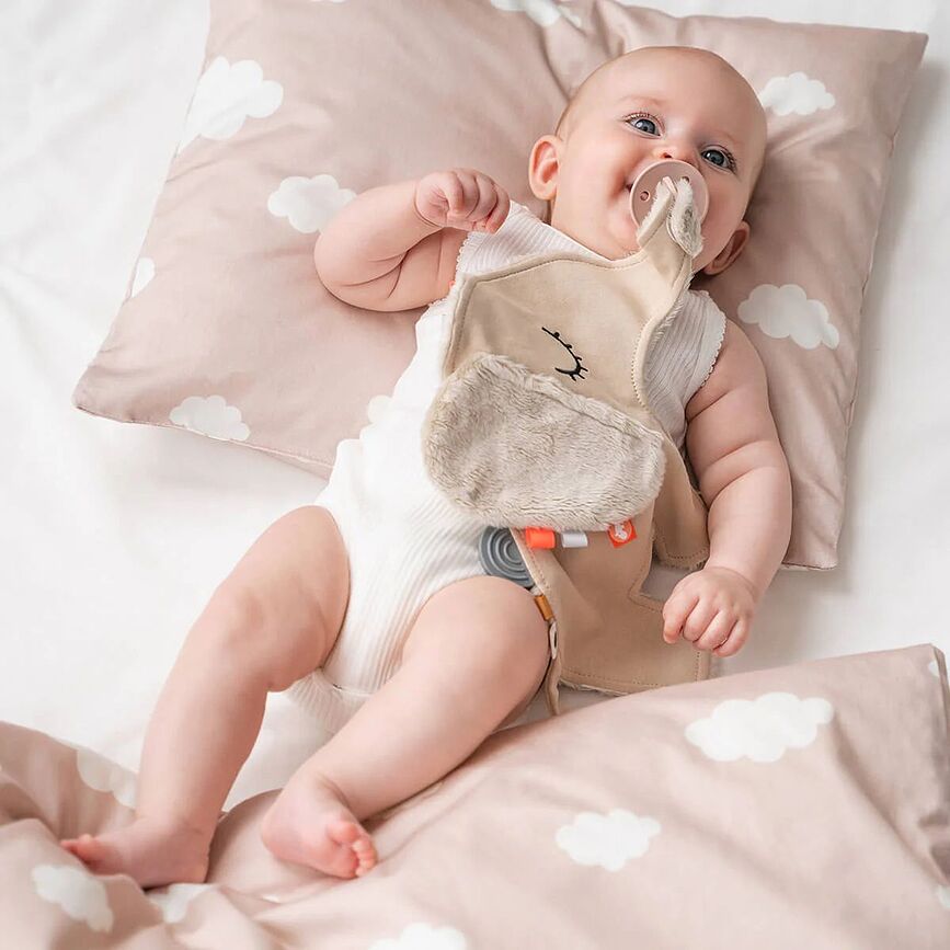 Elphee Držač za dudu plosnati ružičasti