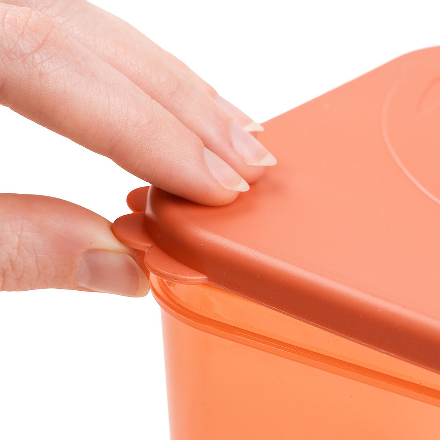 Elphee Posode za shranjevanje hrane L, oranžne, 3 kosi