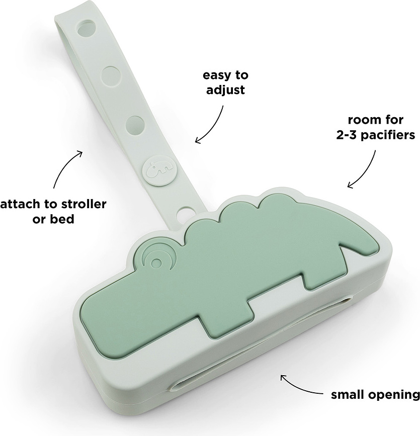 Estuche para chupete Croco, verde