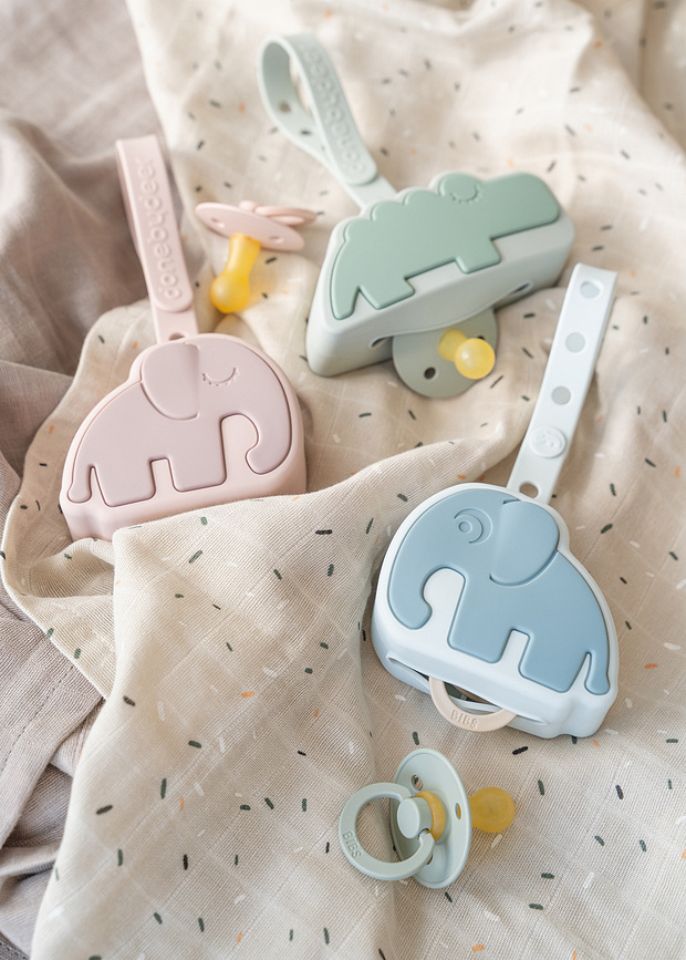 Estuche para chupete Croco, verde