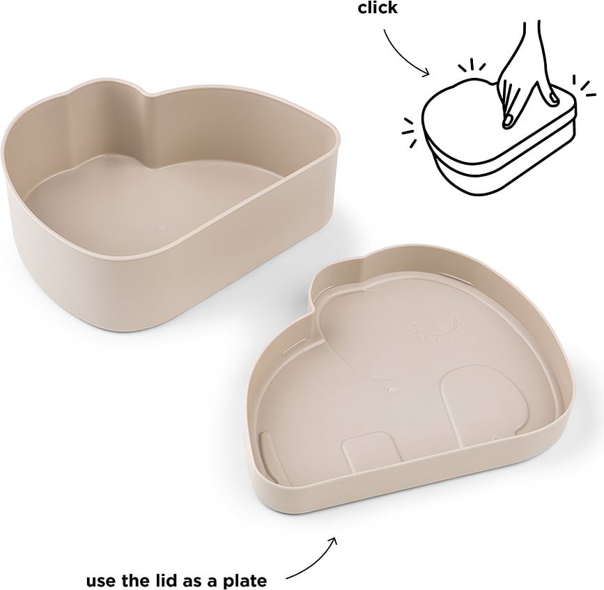 Fiambrera infantil Kiddish Elphee, gris