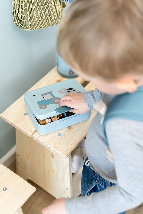 Fiambrera infantil con compartimentos Tiny Farm, rosa