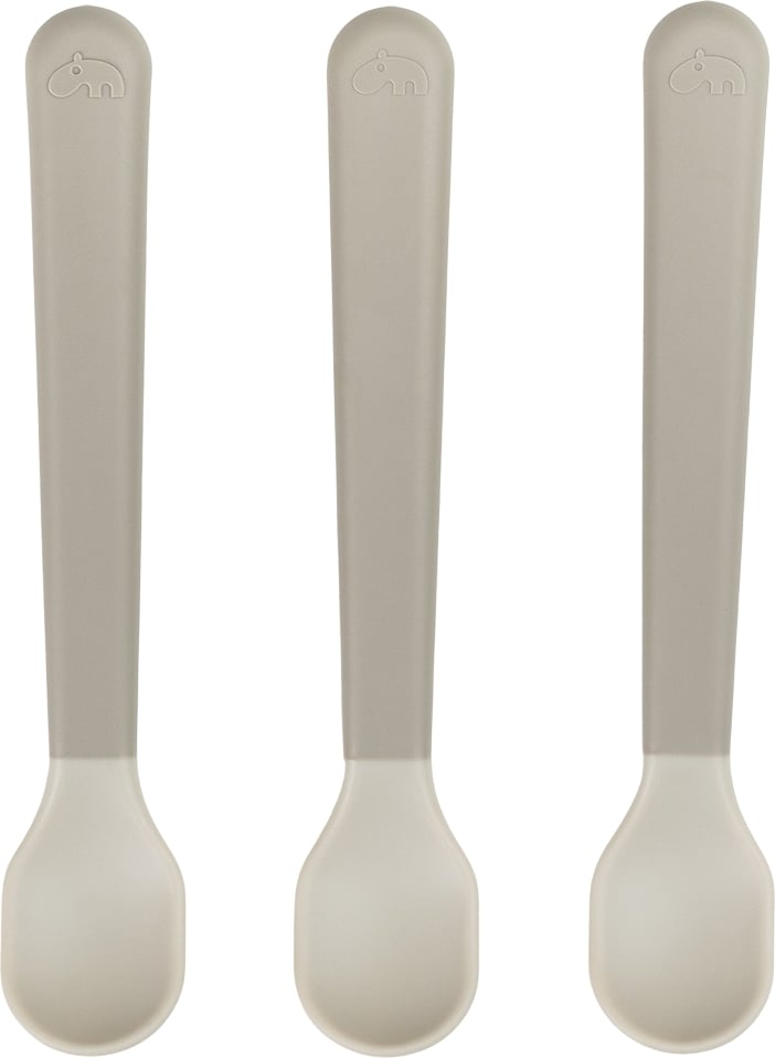 Foodie Babylöffel grau-beige 3 St.