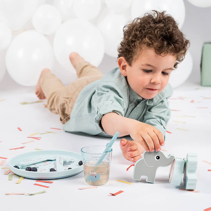 Foodie Celebration Set de Repas Enfant, rose, Set 4 pièces