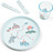 Foodie Celebration Set Repas Enfant, bleu, 4 pièces