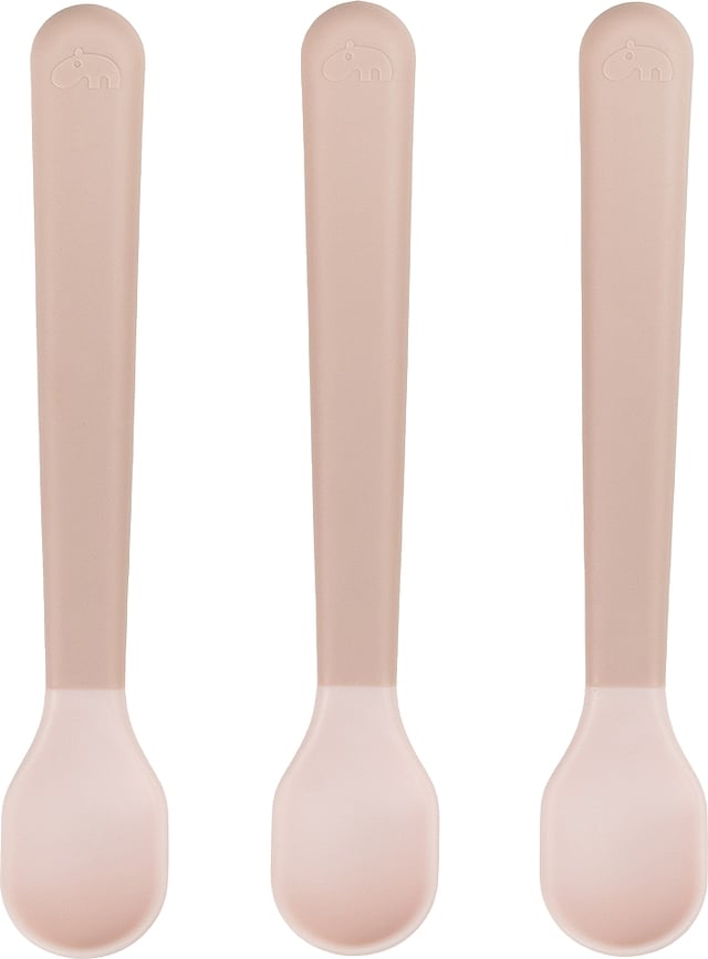 Foodie Cuillères pour bébé, rose poudré, Lot de 3