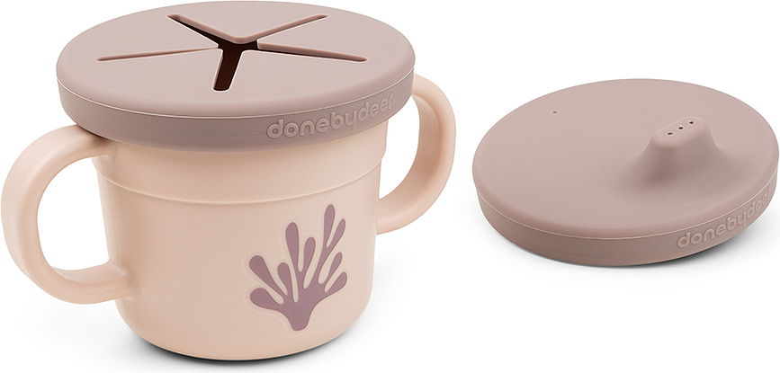 Foodie Croco Gobelet pour enfant 2 en 1, pour boisson et snack, vert, Set 3 pièces