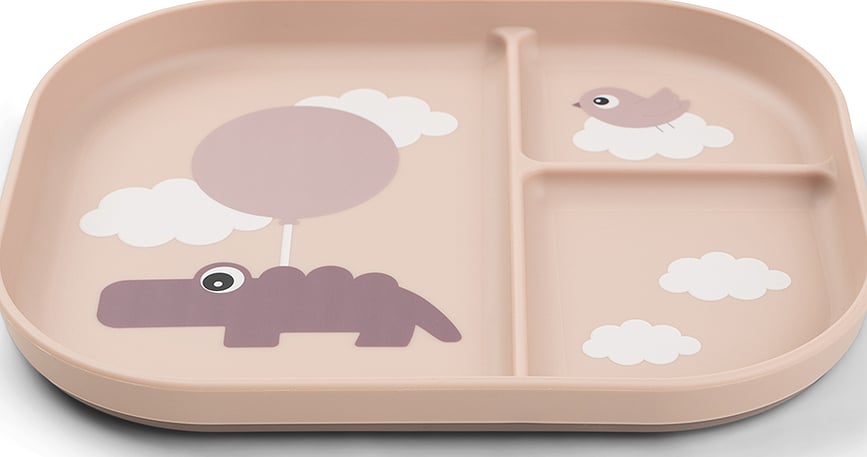 Foodie Happy Clouds Tanjurić s pregradama ružičasti