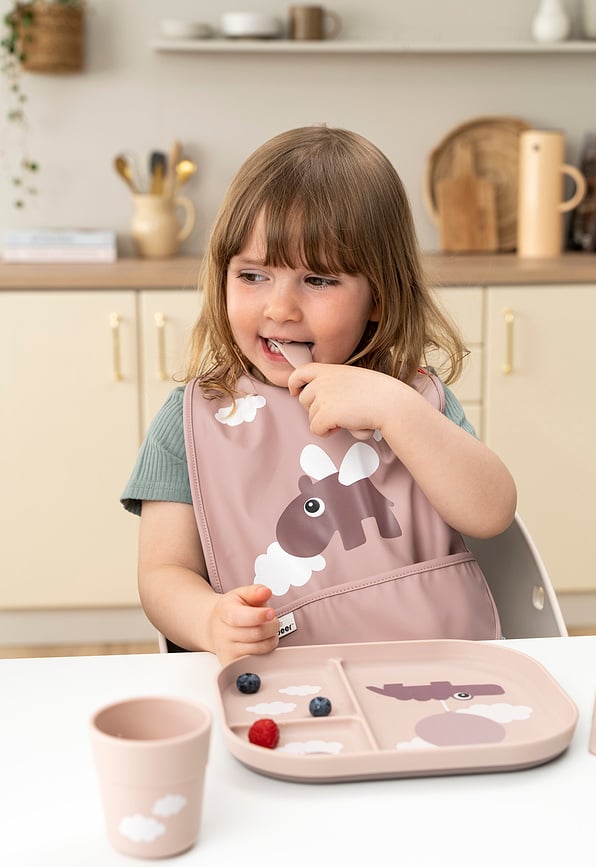 Foodie Happy Clouds Tanjurić s pregradama ružičasti