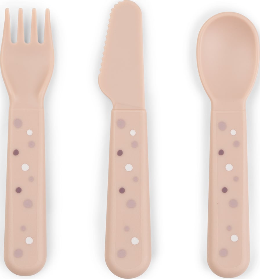 Foodie Happy Dots Baby-Besteck rosa 3 El.
