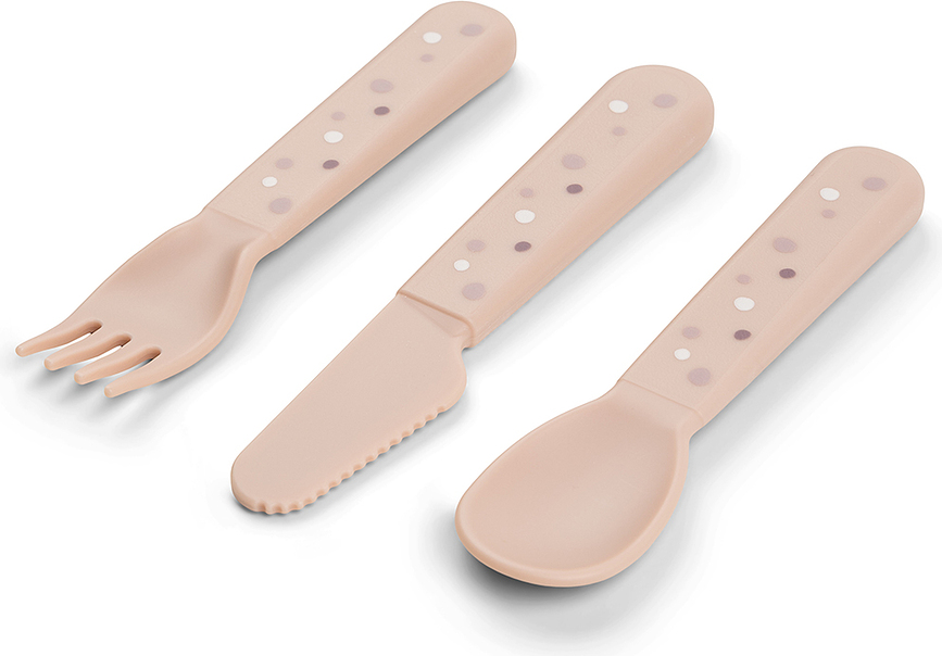 Foodie Happy Dots Set de Couverts pour enfants, bleus, Set 3 pièces
