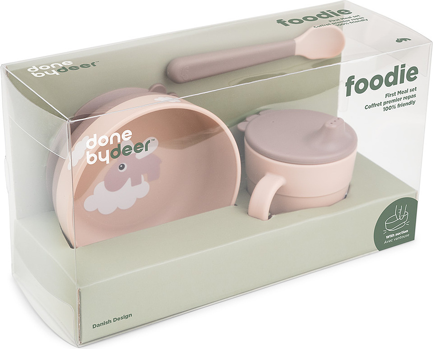 Foodie Happy Clouds Set Repas enfant, vert, Set 3 pièces