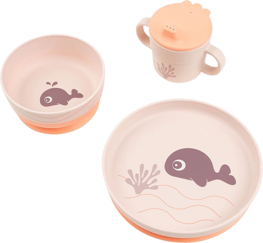 Foodie Wally Set de Vaisselle pour Enfant, 3 pièces