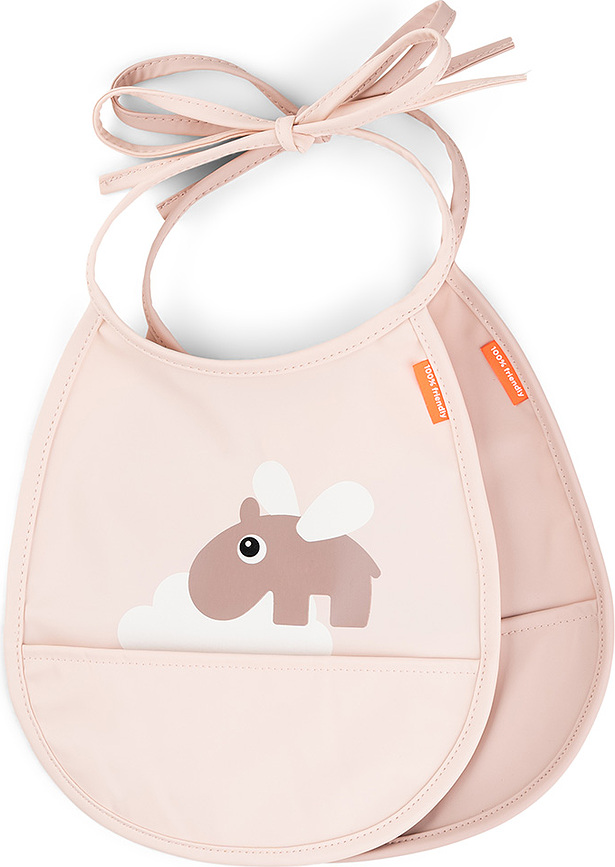 Happy Clouds Bavoirs avec poche, bleus, Lot de 2