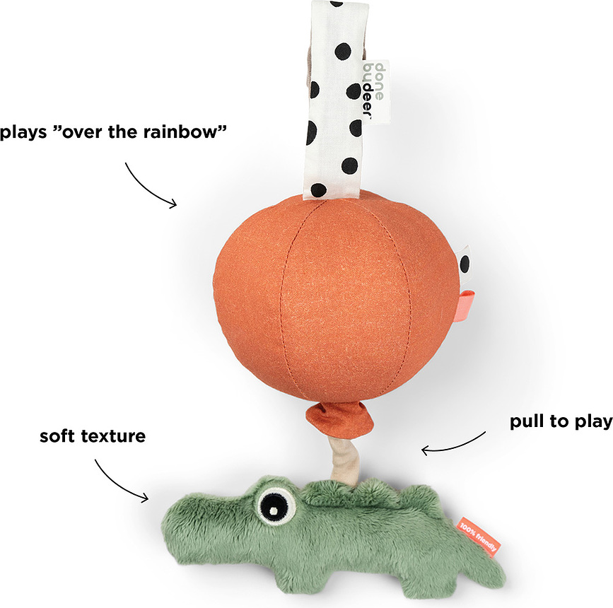 Happy Clouds Croco Μουσικό Κρεμαστό, ροζ