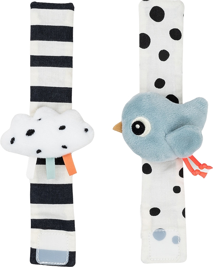 Happy Clouds Hochets, bleus, Lot de 2