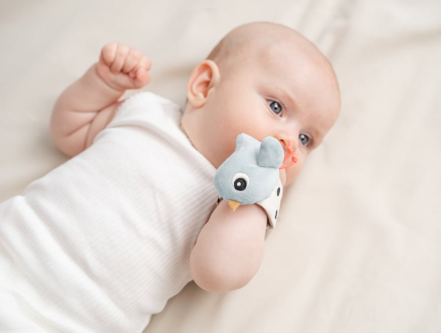 Happy Clouds Κουδουνίστρες, μπλε, 2 τμχ