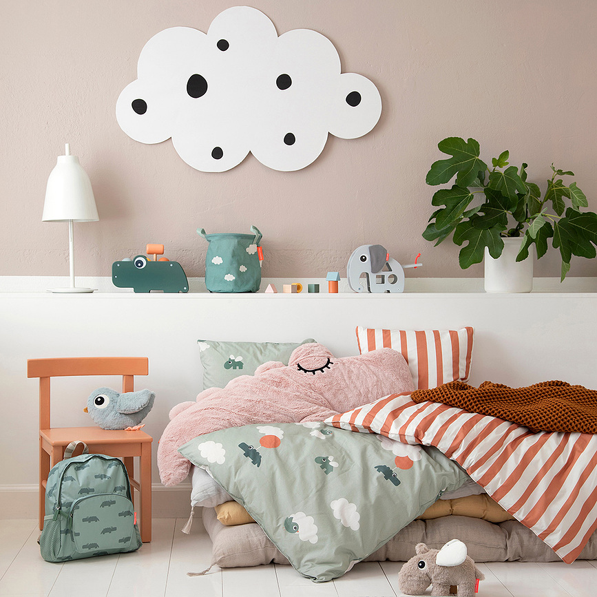 Happy Clouds Paniers de Rangement, roses, Lot de 3