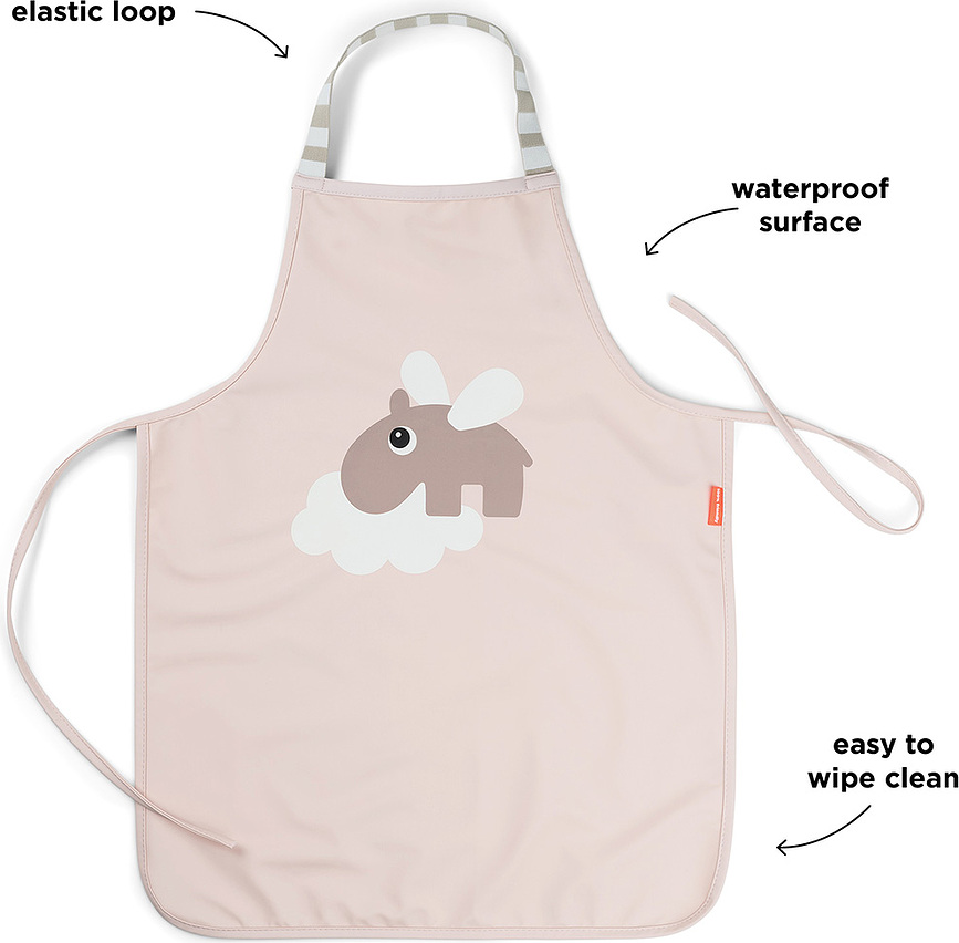 Happy Clouds Tablier Enfant imperméable, rose