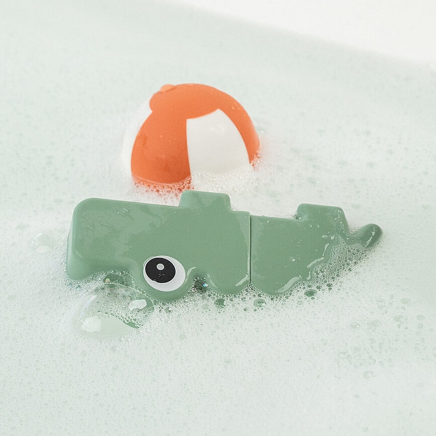 Jouet de bain Done By Deer Croco vert