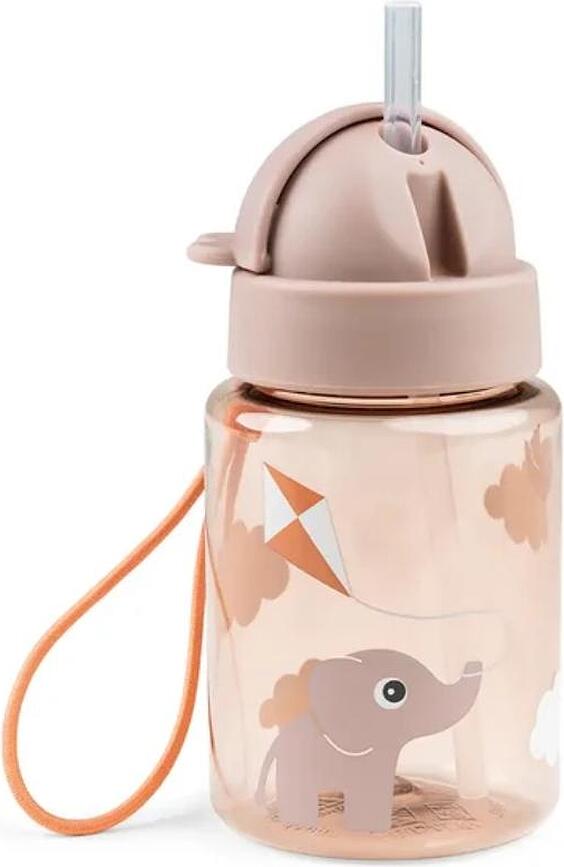 Set de Fiambreras y Botella infantil Playground, con pajita, rosas, Set de 3 piezas