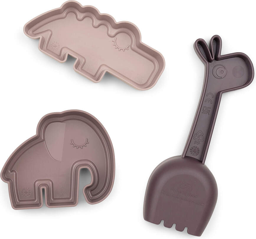 Juguetes de arena Done by Deer, rosa, Set de 3 piezas