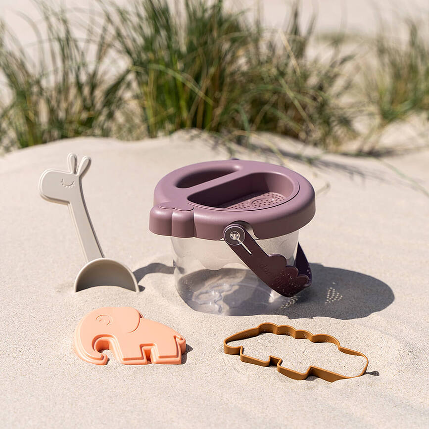 Juguetes de arena Done by Deer, rosa, Set de 5 piezas