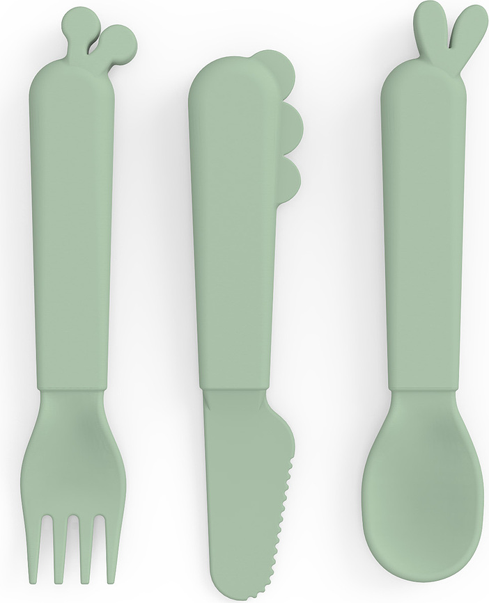 Kiddish Baby utensils green 3 el.