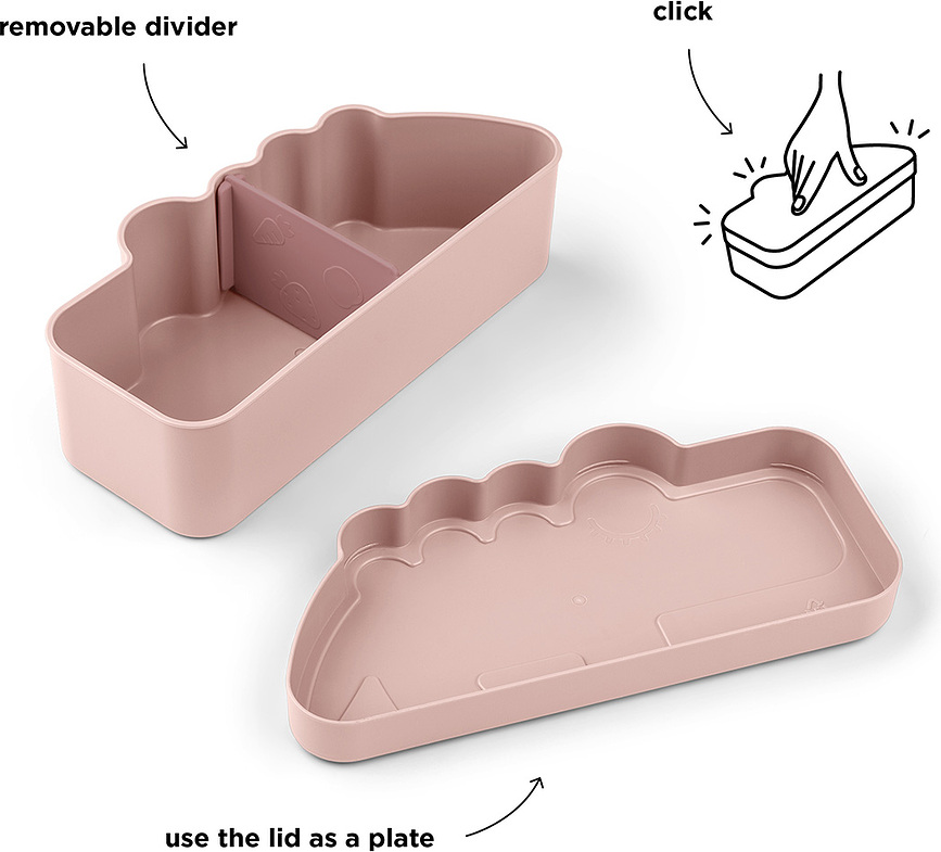 Kiddish Croco Boîte Repas pour enfant, orange