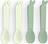 Kiddish Lalee Cuillères pour enfant, vertes, Lot de 4
