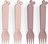 Kiddish Raffi Fourchettes pour enfants, roses, Lot de 4