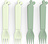 Kiddish Raffi Fourchettes pour enfants, vertes, Lot de 4