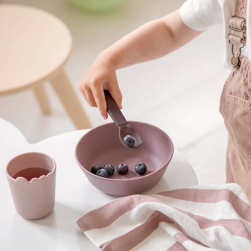 Kiddish Set de Vaisselle Enfant, moutarde, Set 3 pièces